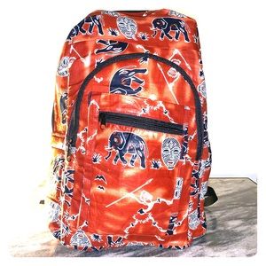 African Print Backpack
